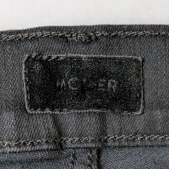 Mother Jeans Cha Cha Fray Women 29 Black Not Guilty Raw Hem 1113-180 Flare - Picture 12 of 13